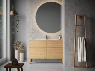 LED badkamerspiegel AMIR Halfronde kristallen spiegel MOONLIGHT - Across